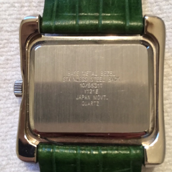Anne Klein Silver with Green Band Watch - Picture 5 of 6